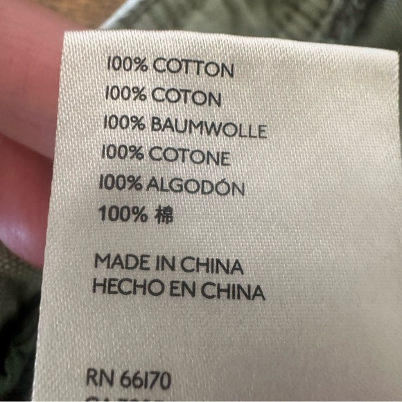 Anthropologie The Carson Utility Barrel Pants Size 8 100% Cotton - Picture 8 of 8